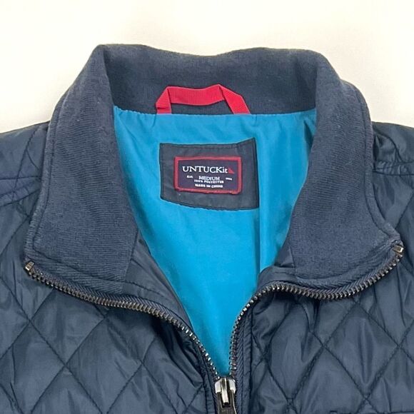 Untuckit Marne Navy Quilted Lightweight Jacket - Picture 14 of 14